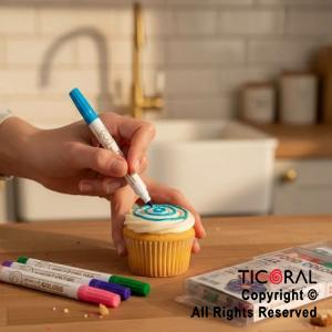 MARCADOR DE TINTA COMESTIBLE FOOD COLORS PASTELES SURTIDO Nro.2  X 6 MARCADORES